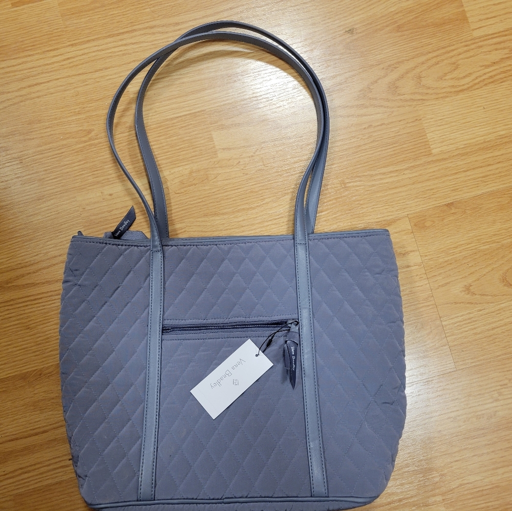 Vera Bradley Gray Small Trimmed Vera